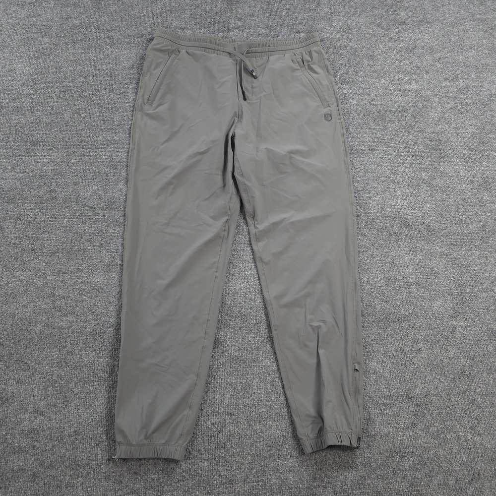 Born Primitive Pants Mens XL Gray Stretch Jogger Zip Ankle Gym Run Training Golf